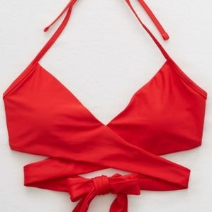 Aerie halter wrap bikini top